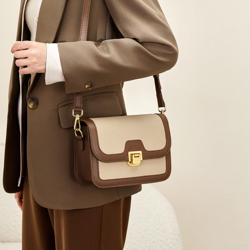 Mrs. Qiao Bag 2025 New Model Women's Bag Crossbody Bag Small Square Bag Genuine Leather Shoulder Bag Tofu Bag
