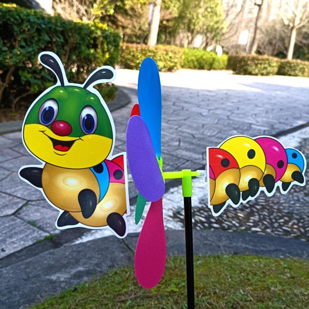 Colorful Cartoon Windmill Plastic Cartoon Children Toys  Garden Yard Decor