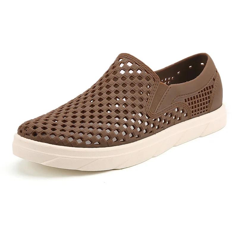 

Non-slip Sandals For Men Breathable Fashion Mens Loafers Summer The New Soft Sole Beach Man Shoes Casual Sandal Sandalias Hombre EUR 44 шоколадний