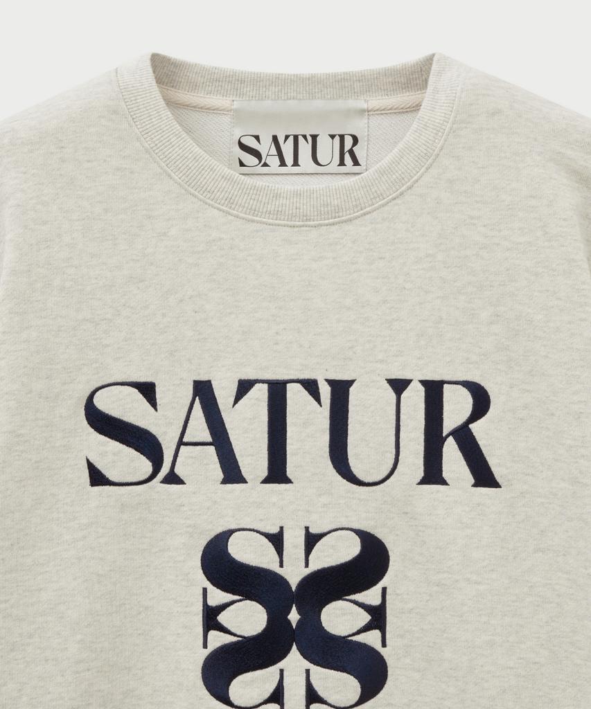 Seteo Classic Logo Sweatshirt Melange Ivory