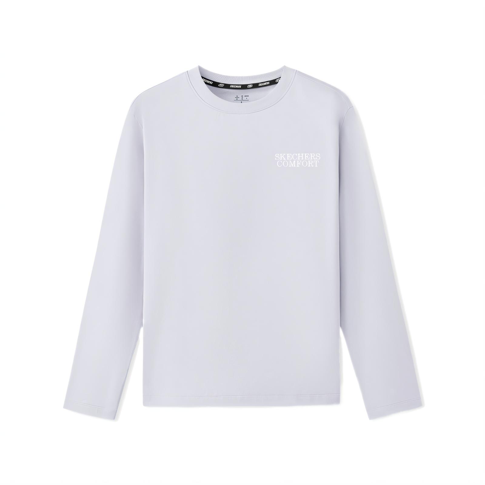 Skechers Sports Alliance Series Comfortable Versatile Stylish Solid Color Long Sleeve Regular T-Shirt Women Tops L325W097-04PG S