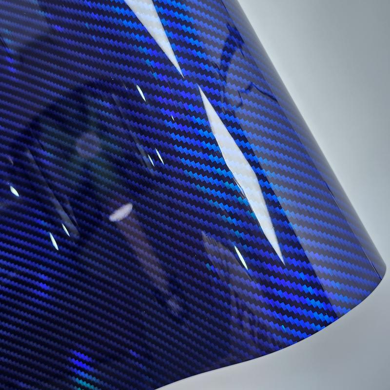 

Високі глянцеві веселкові наклейки з вуглецевого волокна, блакитні для автомобільної плівки, автомобільні наклейки, клейка вінілова плівка для зовнішнього покриття мотоцикла 20cm X 152cm синій