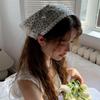 2026 Pastoral Style Lace Triangle Scarf Headband - Sweet Temperament Retro Plaid Ribbon Accessory.