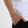 Punk Byzantine Bracelets for Men Boys,Stainless Steel Handmade Links Bracelet,Stylish Casual Jewelry Gifts