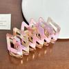 1pc Advanced hollowed out diamond shaped hair clip, simple disc hair clip, alloy shark clip hair accessory