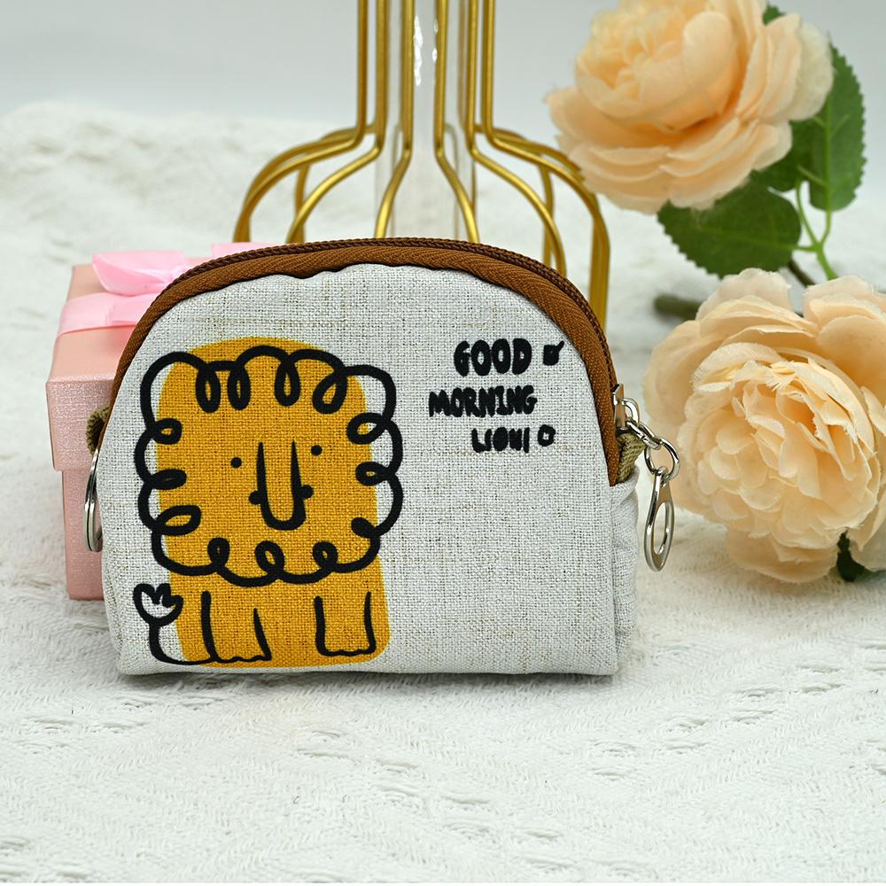 Mini Bag Short Wallet Women Coin Purses Student Fashion Zipper  Small Purse Girls Cartoon Key Wallets Cute Bags
