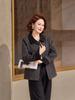 Elegant Woolen Lapel Jacket for Middle-Aged Mothers - Spring/Autumn Fashion Top