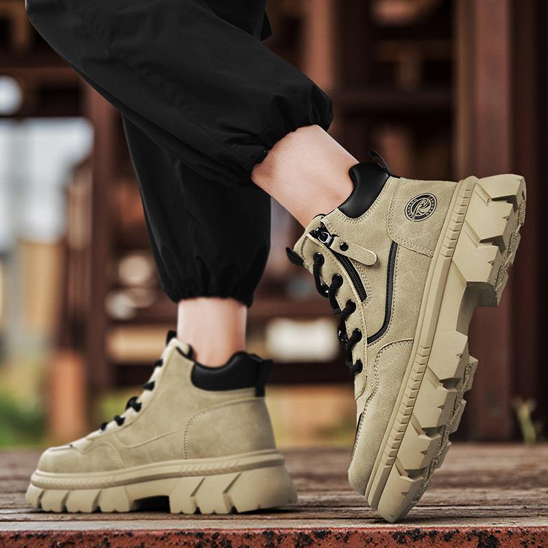 Nová móda Podzim a zima Pánské vysoké boty Martin Studenti Muži Chlapci Trendy Pracovní obuv Měkká podešev Ochrana práce Martin Tenisky