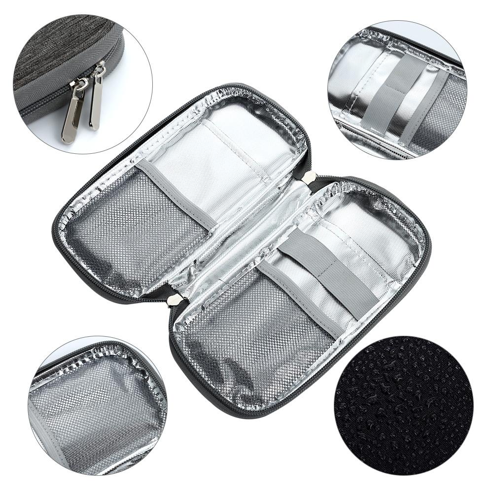 Practical Insulin Cooling Bag Without Gel Oxford Medicla Cooler Diabetic Pocket Thermal Insulated Travel Case Pill Protector