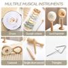 Kids Wooden Montessori Toys Musical Instruments Rattle Toys Wooden Squirrel Percussion Instruments Preschool Educational Toys