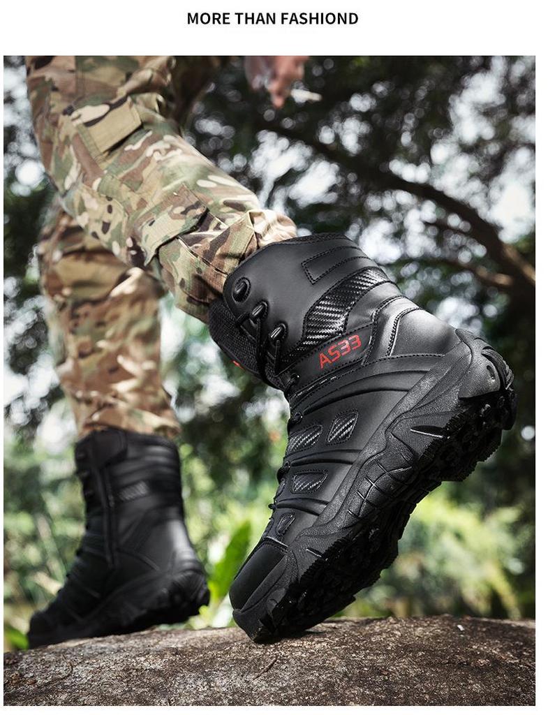 Men's High-Top Desert Combat Boots - Four Seasons Outdoor Hiking & Mountaineering Footwear