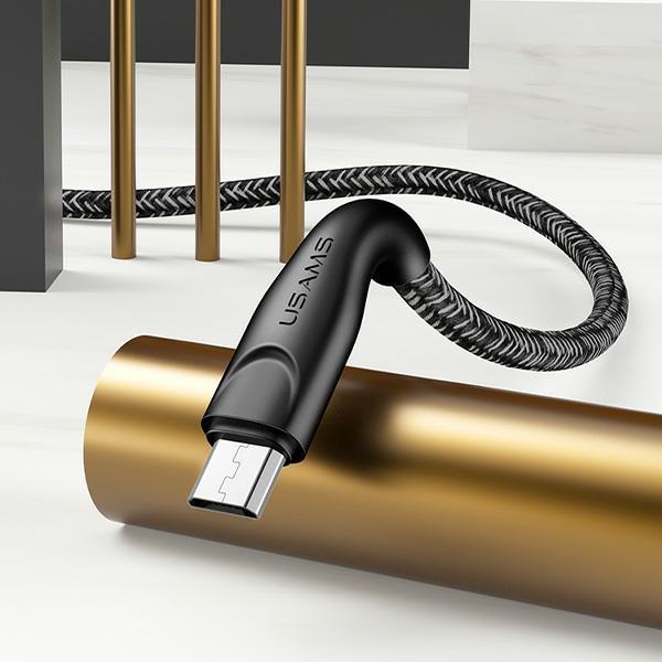 Usams Kabel Pleciony U41 Microusb 1M2A Czerwony/Red Sj393Usb02 (Us-Sj393) Fast Charge