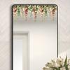 Window Sticker Rose Vine Design PVC Waterproof Wall Sticker No Glue Residue Versatile