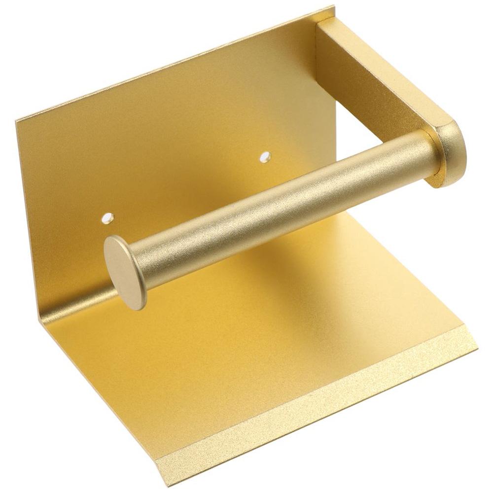 304 Stainless Steel Toilet Paper Holder with Phone Shelf Toilet Paper Dispenser Bathroom