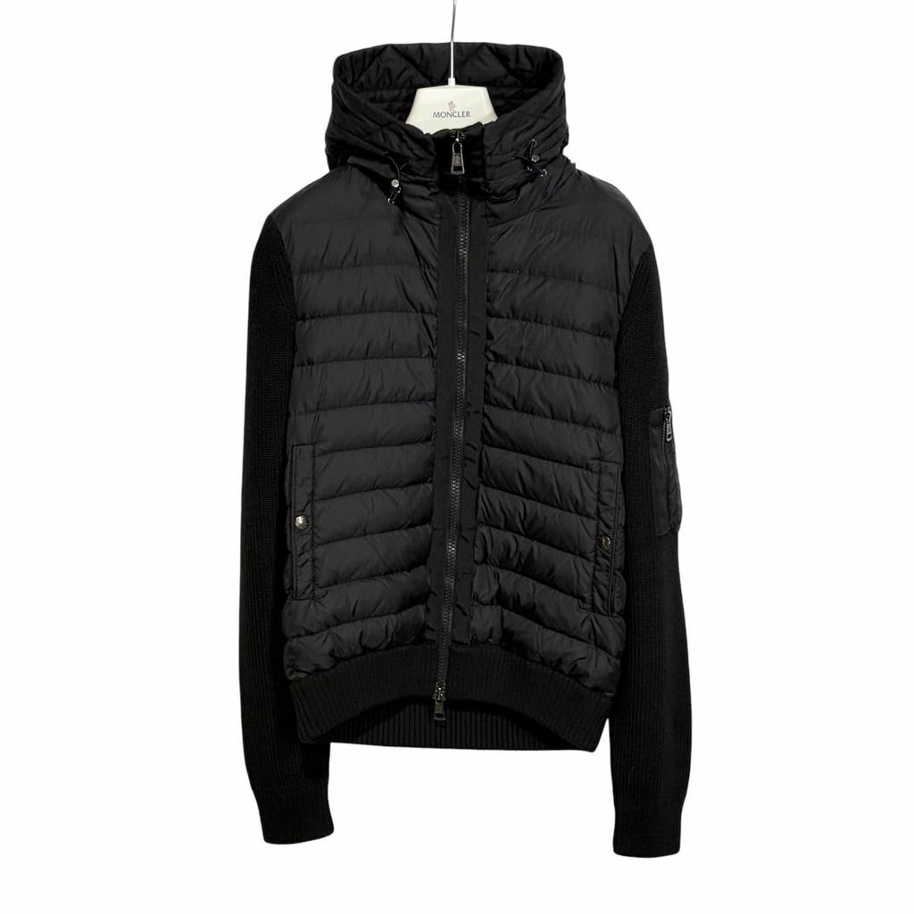 Used MONCLER C20919402800Down Jacket Black Nylon Mens