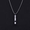 Hip-hop Whistle Necklace Titanium Stainless Steel Pendant for Men and Women Cool Disco Street Can Blow Sweater Chain.