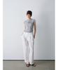 Ninnis Two-Tuck Curved Pants (White)