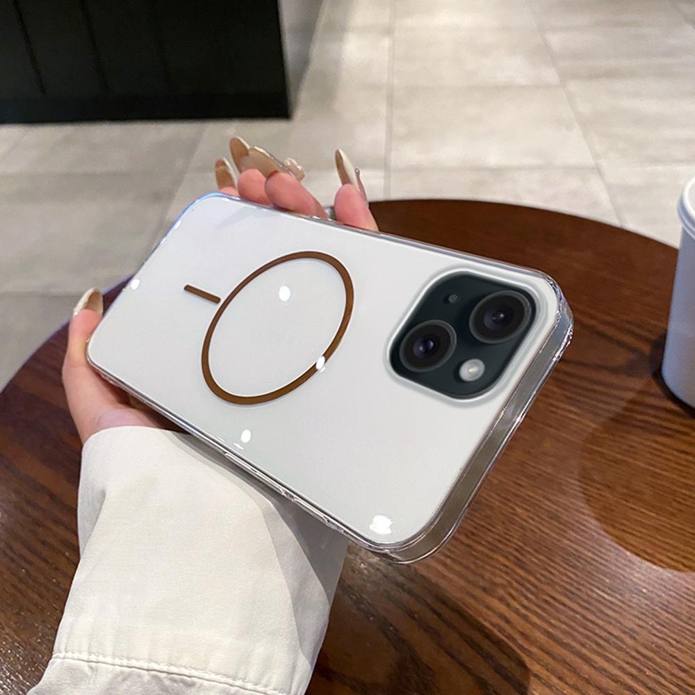 For iPhone 14/13 Case Compatible with MagSafe Clear Slim PC Phone Back Cover