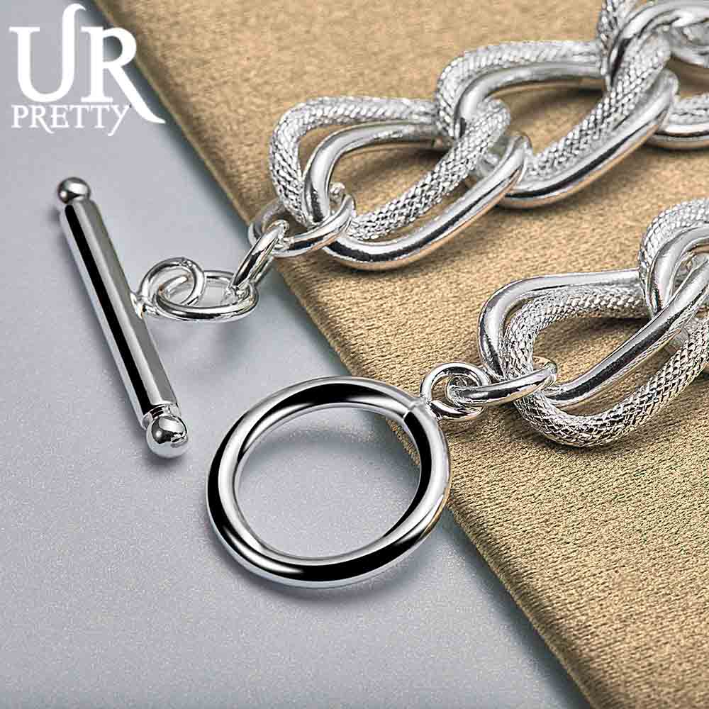 925 mincovní stříbro matný hladký prsten řetízkový náramek módní svatební šperky