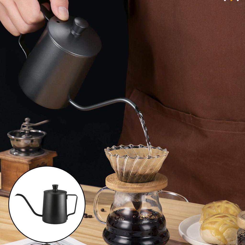 Coffee Kettle, Gooseneck Kettle Stainless Steel Spout, and tea Pot Support 350ML