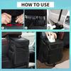Waterproof Car Trash Can - Closeable Portable Auto Organizer Storage Pocket for Garbage Dump