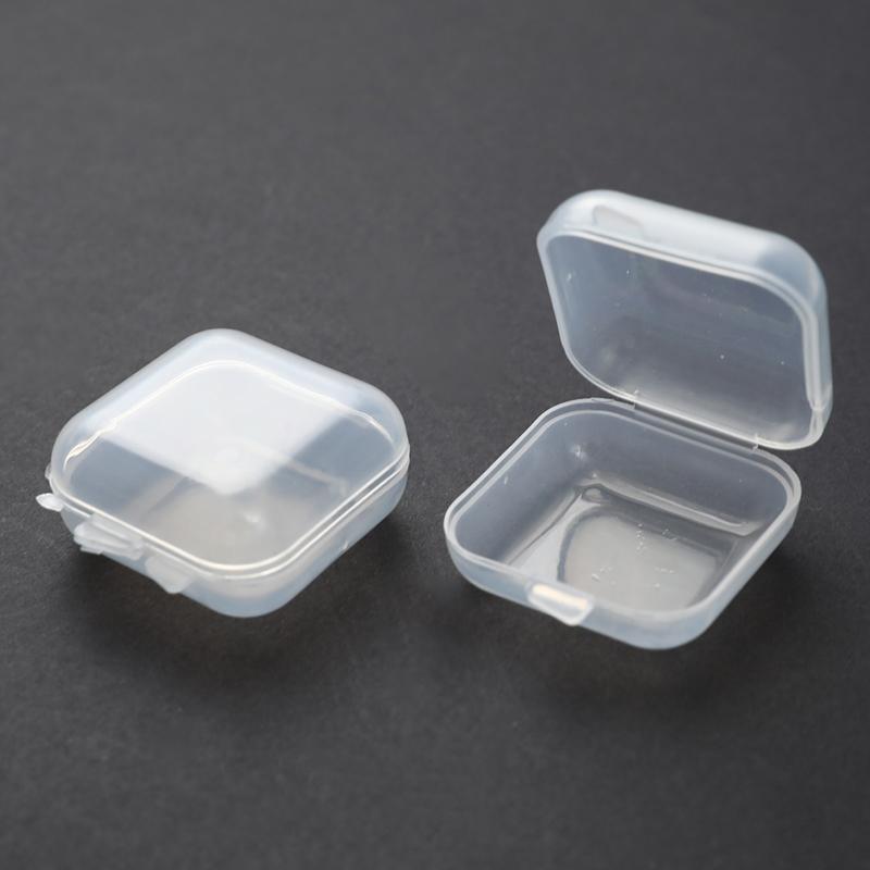 

20 шт. маленькие прозрачные пластиковые контейнеры для хранения бусин с откидной крышкой для хранения