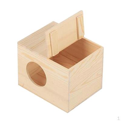 2 Colors Breeding Wooden Nest Box Nesting Roost For Bird Canary Finch Budgie