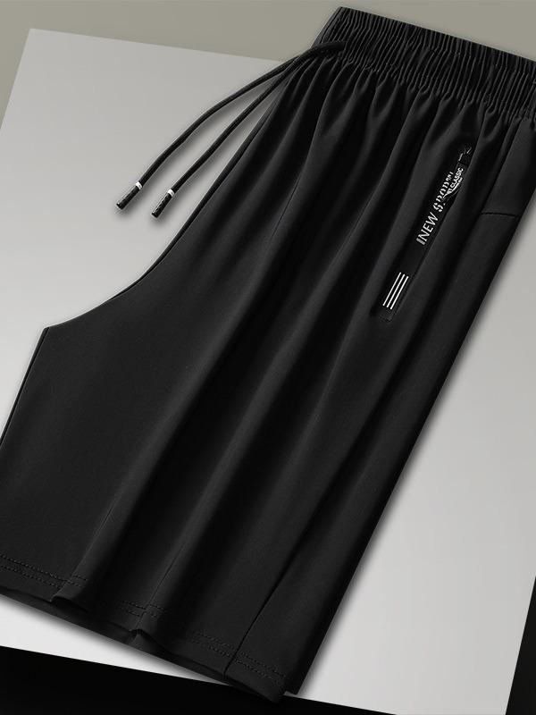 Pantalones Cortos Deportivos de Verano para Hombre de Seda de Hielo de Secado Rápido Talla Grande