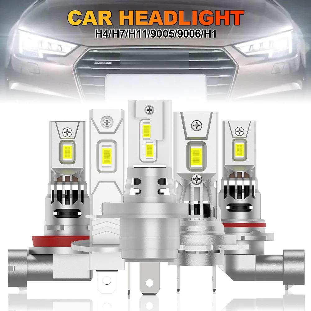 3600LM H4 H7 H11 LED Headlights Canbus 9005 HB3 9006 HB4 Led 1:1 Mini Lamp 3570 CSP Car Headlight Bulbs Turbo Fan 6000K 12V
