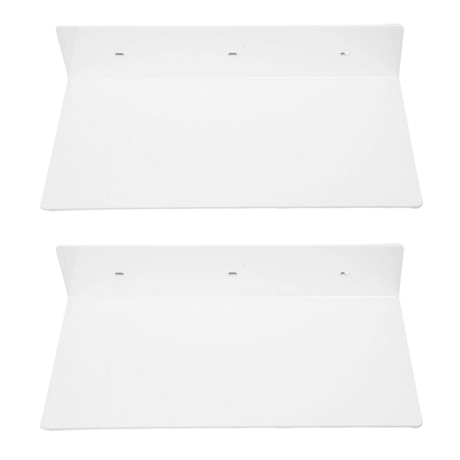 

Wall Floating Shelves Wall Mounted Storage Acrylic Display Shelf Organizer for Bathroom Bedroom Living Room білий