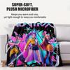 Hot Anime Hot Virtual Girl Group HUNTR/X Print Fleece Throw Blanket Super Soft Warm for Travel Office Home Fans Must-Have Gift