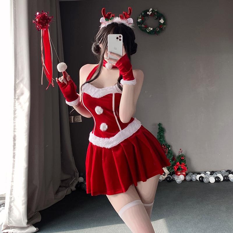 Sexy Pure Catwoman Holiday Party Robe Maid Costume Uniform Seduction Elk New Christmas Costume Woman