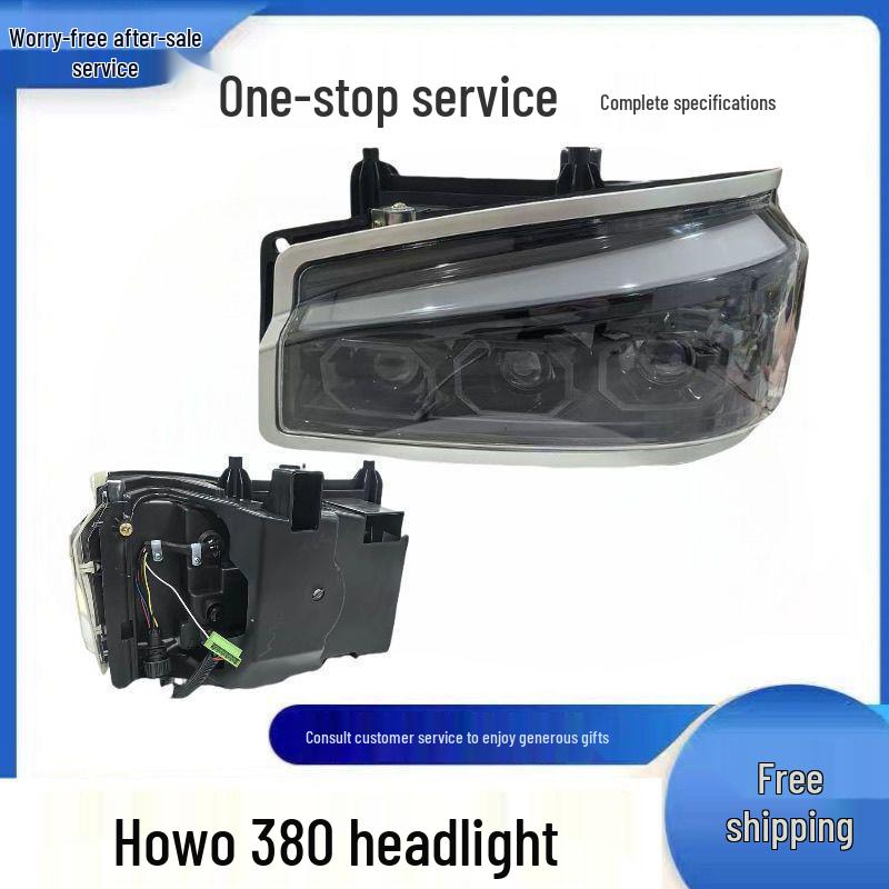 LED Double Lens Headlight Assembly for Sinotruk Howo 380 & 336