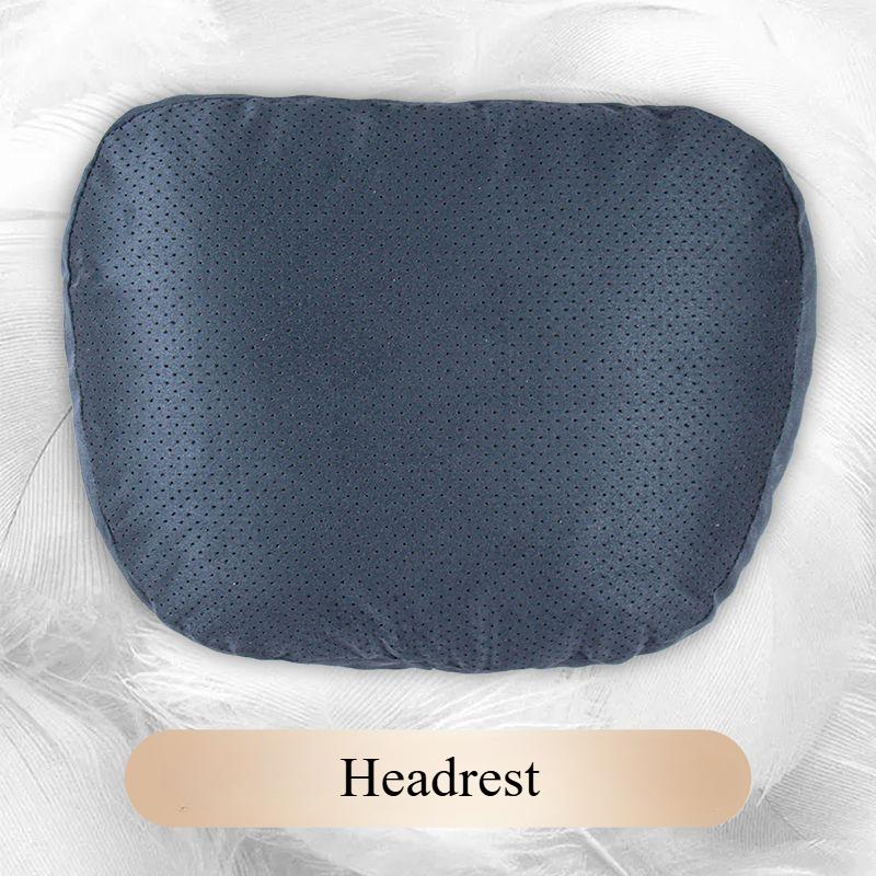 S-Class Car Headrests Lumbar Cushions Neck Protection Pillow Suede Seat Backrest Cushions Auto Accessories