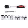 Ratchet Wrench 12pcs 1/4 Inch 6.3mm Socket Set Ratchet Wrench Extension Rod Combo Tools Kit