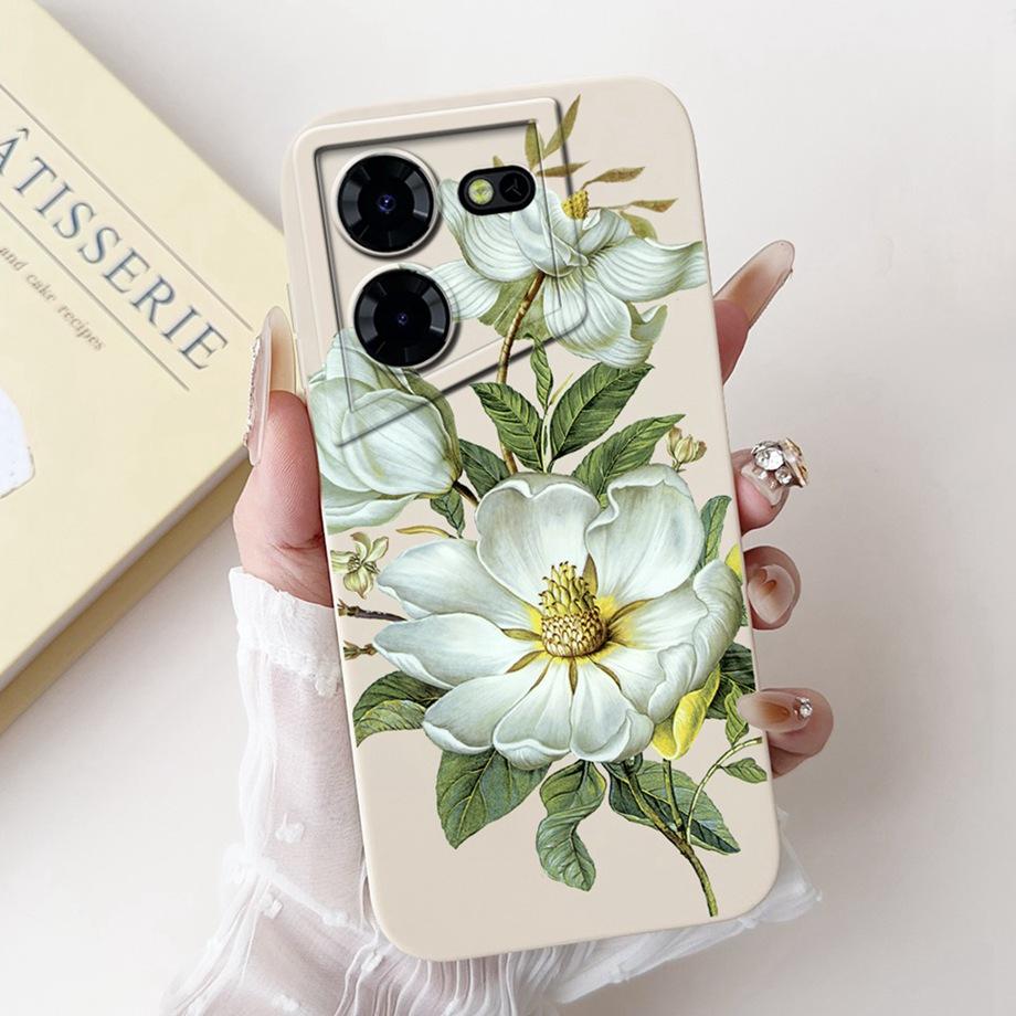 For Tecno Pova 5 Pro Pova5 5Pro 5G LH8n Phone Case Silicone Soft Back Cover Bumper Dragon Black Cat Flower Butterfly Pattern