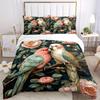 3pcs Parrot Floral Bedding Cover Set, Fashion Classic Popular Print Bedding Set, Soft Comfortable, All - Season Use, For Bedroom103