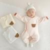 Baby Baumwoll-Wattierter Strampler: Warmer, dünner Baumwoll-Krabbelanzug für Jungen & Mädchen - Perfekt für Frühling, Herbst und Winter