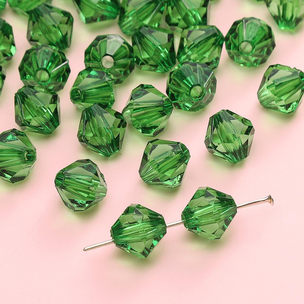 Handmade Beads Diamond-shaped Faceted Beads Acrylic Transparent Irregular Faceted Round Beads Beads DIY Bracelet Cell Phone Chain Jewelry Loose Beads