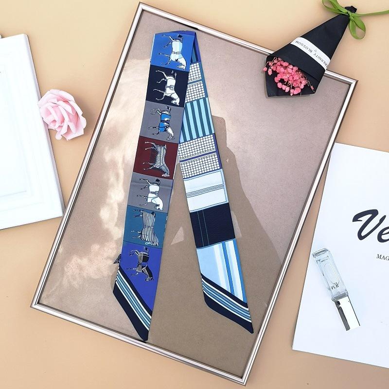 Fashion Multifunction Silk Scarf for Women  Hair Ribbons Headbands Bandana Female Bag Wrist Wrap Neckerchief Foulard Neck Ties