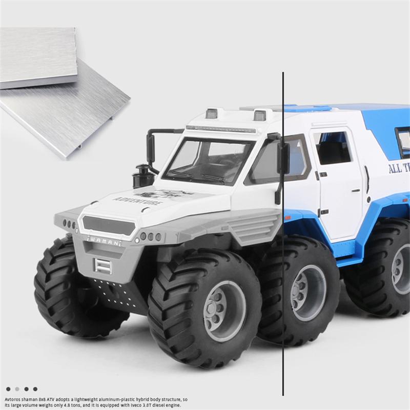 1/24 Russia Conqueror Shaman 8*8 Tyre Alloy Armored Car Model Diecast Metal Toy Police Off-road Vehicles Car Model Children Gift