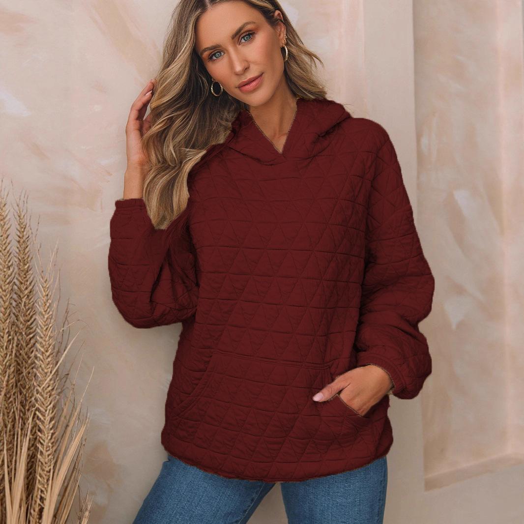 Женские толстовки с капюшоном Повседневные свободные свитера с длинным рукавом Осенняя одежда Наряды Осенние модные наряды Зимняя одежда S