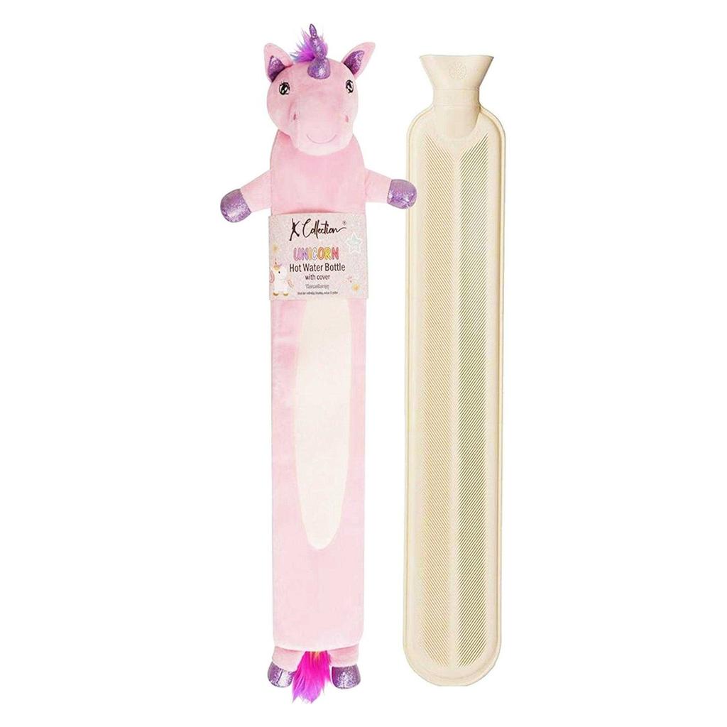 K Collection Unicorn Extra Long 2L Hot Water Bottle And Cover