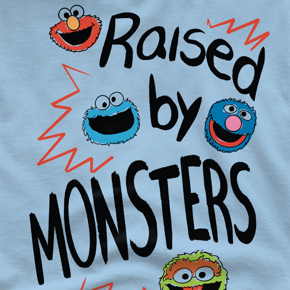 Sesame Street Unisex Adult Raised By Monsters T-Shirt