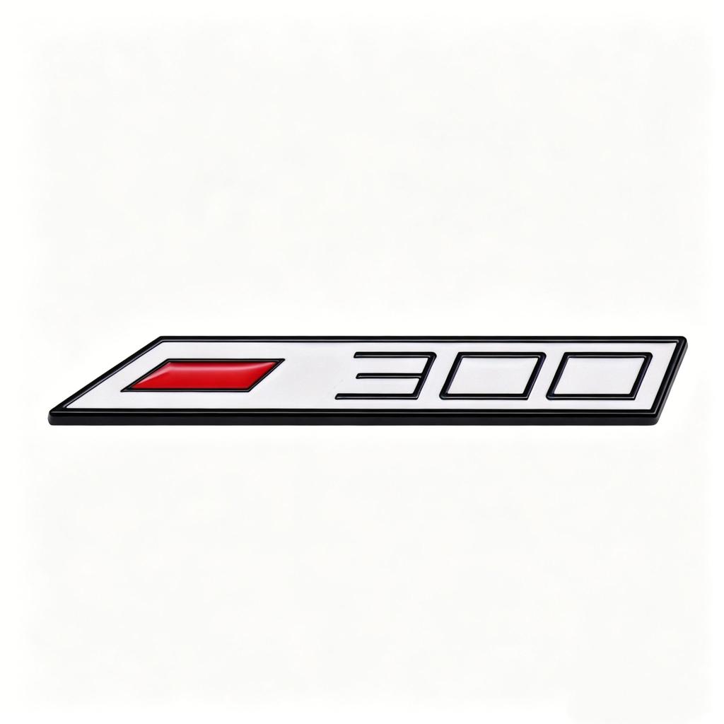 3D Metal 300 R Zinc Alloy Badge Metal Adhesive Emblem Decal Accessories