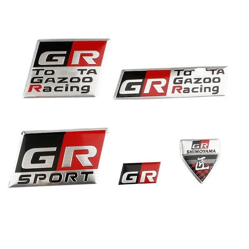 Alloy Car Rear Labeling Sticker for Toyota GR Gazoo Racing Sport Yaris Hiace Estima Hilux Rav4 Supra Camry Crown CHR Accessories