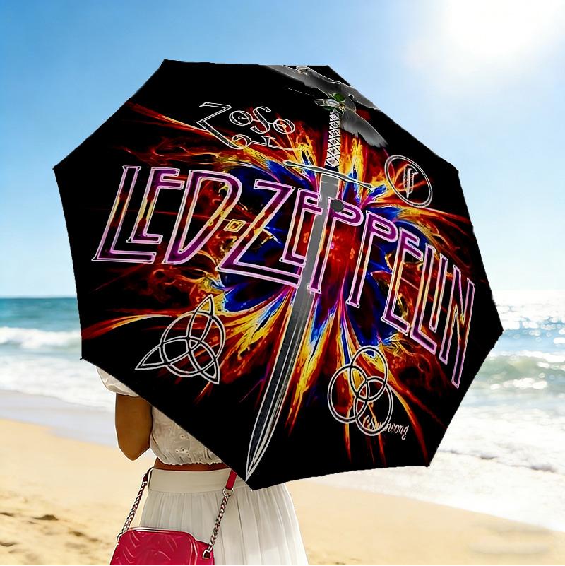 Zeppelin Sword 8 Ribs 3Fold Black Glue Uv Protection Umbrella Sun Protection Rainproof Compact Folding Umbrella For Travel Daily Use C9241544