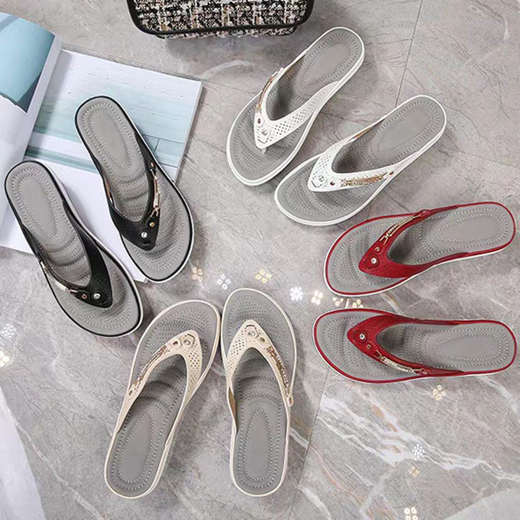 Damen Hausschuhe Mode Slides Rutschfeste Schuhe Strandsandalen Frauen Draußen Freizeit Flip Flops Tragen Offene Zehen