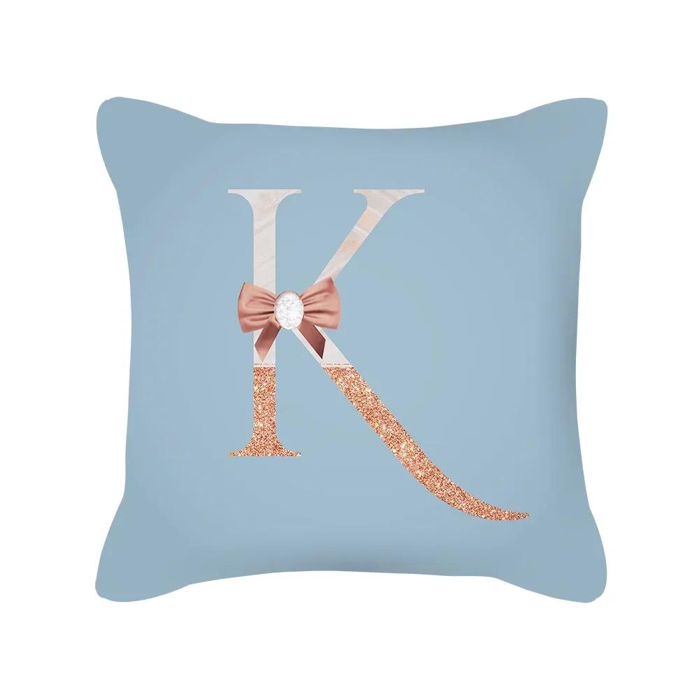 Letter Cushion Cover Alphabet English Pillow Home Decor
