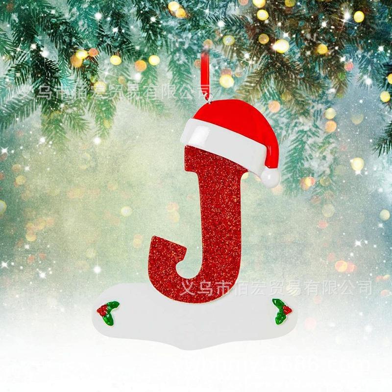 1pc Christmas Tree Decoration for Home 2025 Letter Pendant Pendant Xmas 2026 New Year Decor Ornament Noel supplies accessories